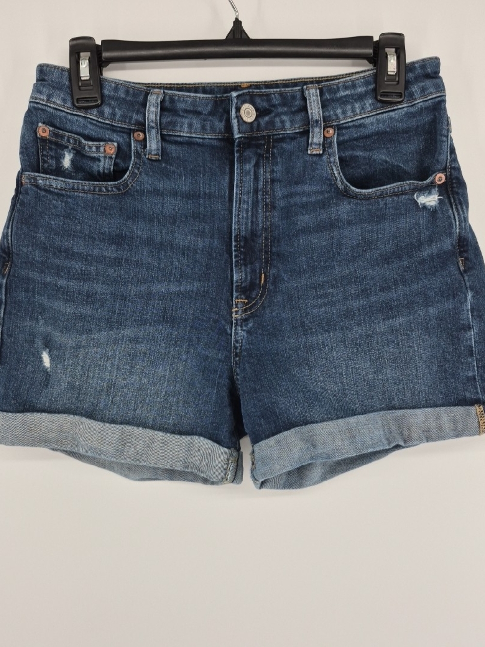 GAP 4" Curvy High Rise Jean Shorts in Medium Indigo Women's Size 8 29" Waist